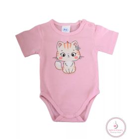Rövid ujjú baba body cuki Cica mintával, 74-es