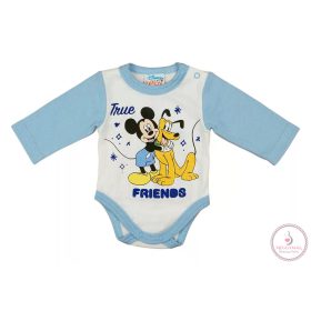   Hosszú ujjú baba body Mickey egér és Pluto mintával, 62-es