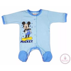  Vékony, pamut, elöl patentos kisfiú rugdalózó Mickey egér mintával, 56-os
