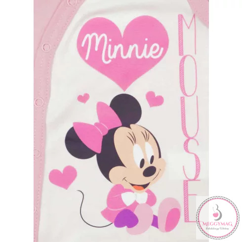 Ujjatlan kislány rugdalózó Minnie egér mintával, 50-es