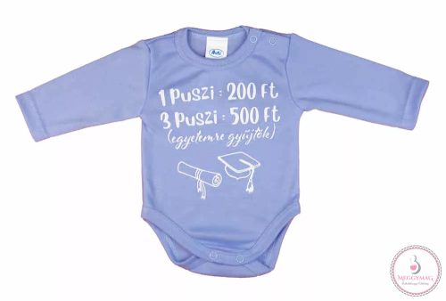 Egyetemre gyüjtök feliratos hosszú ujjú baba body, 86-os