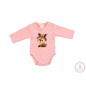 Hosszú ujjú baba body karácsonyi mintával, 80-as