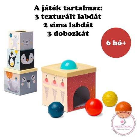 Taf Toys kockapiramis - Északi Sark érzékfejlesztő labdákkal 12735
