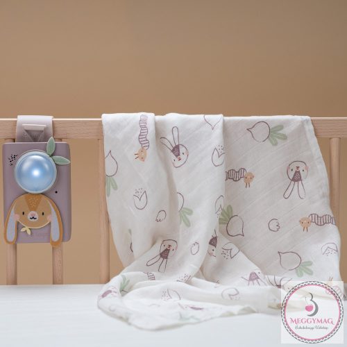 Taf Toys zenélő éjjeli fény Bunny nyuszi, hangérzélkelővel, vékony takaróval 13305