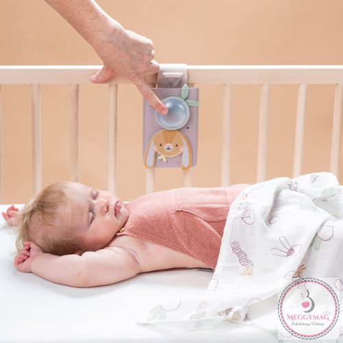 Taf Toys zenélő éjjeli fény Bunny nyuszi, hangérzélkelővel, vékony takaróval 13305
