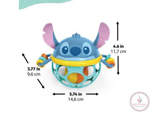BRIGHT STARTS szenzoros csörgő Stitch Jingle & Shake™, 0m+