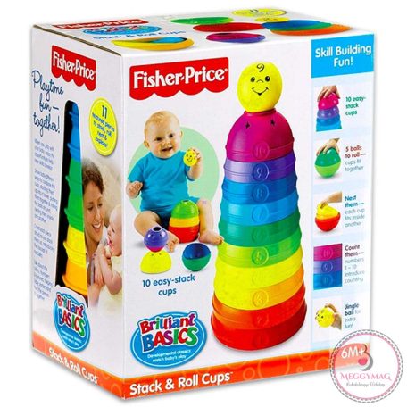 Fisher-Price fejlesztő játék színes csészepiramis W4472