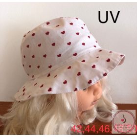 Minimanó nyári kalap (42, 44,50)  Szívecske