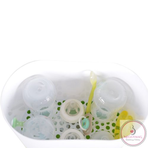 STERILIZÁLÓ 3in1 sterilizáló 6 üvegnek, melegítő és gőzölő funkció 550W ZÖLD