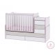 Lorelli Maxi Plus kombi ágy 70x160 - White & Pink Crossline / Fehér & Pink csíkozás