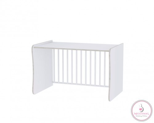 Lorelli Maxi Plus kombi ágy 70x160 - White & Pink Crossline / Fehér & Pink csíkozás