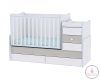Lorelli Maxi Plus kombi ágy 70x160 - White & Blue Elm / Fehér & Kék csíkozás