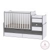 Lorelli Maxi Plus kombi ágy 70x160 - White & Vintage Gray / Fehér & Vintage Szürke