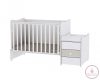 Lorelli Maxi Plus kombi ágy 70x160 - White/ Light Oak - Fehér/Világos Tölgy 2019