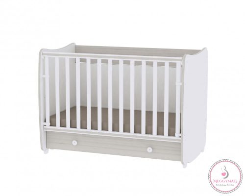 Lorelli Dream kiságy 60x120 - White & Light Oak / Fehér & Világos tölgy