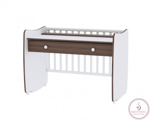 Lorelli Dream kiságy 70x140 - White/Light Oak - Fehér/Világos Tölgy