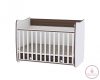 Lorelli Dream kiságy 70x140 - White/Light Oak - Fehér/Világos Tölgy