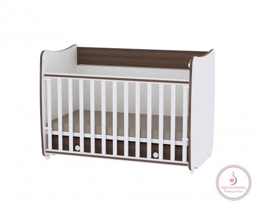 Lorelli Dream kiságy 70x140 - White/Light Oak - Fehér/Világos Tölgy