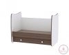 Lorelli Dream kiságy 70x140 - White/Light Oak - Fehér/Világos Tölgy