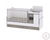 Lorelli MiniMax kombi ágy 72x190 - White/Coffe - Fehér/Kávé