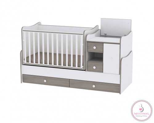 Lorelli MiniMax kombi ágy 72x190 - White/Coffe - Fehér/Kávé