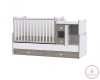 Lorelli MiniMax kombi ágy 72x190 - White/Coffe - Fehér/Kávé