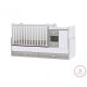 Lorelli MiniMax kombi ágy 72x190 - White & Artwood / Fehér & Artwood