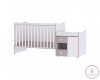 Lorelli MiniMax kombi ágy 72x190 - White & Artwood / Fehér & Artwood