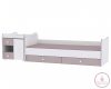Lorelli MiniMax kombi ágy 72x190 - White & Artwood / Fehér & Artwood