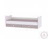 Lorelli MiniMax kombi ágy 72x190 - White & Artwood / Fehér & Artwood