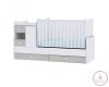 Lorelli MiniMax kombi ágy 72x190 - White & Blue Elm / Fehér & Kék csíkozás
