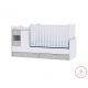 Lorelli MiniMax kombi ágy 72x190 - White & Blue Elm / Fehér & Kék csíkozás