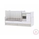 Lorelli MiniMax kombi ágy 72x190 - White/Light Oak - Fehér/Világos tölgy