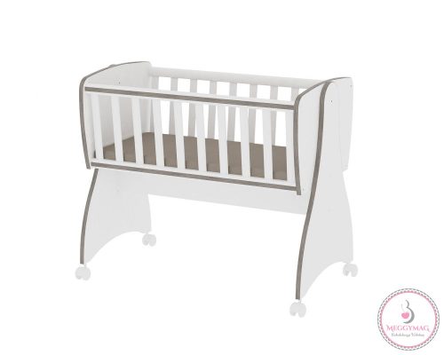 Lorelli First Dreams ringatható bölcső 105x55 - White & Coffee / Fehér & Kávé