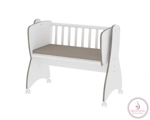 Lorelli First Dreams ringatható bölcső 105x55 - White & Coffee / Fehér & Kávé