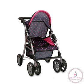 Moni Toys Pinky dots játék babakocsi pöttyös
