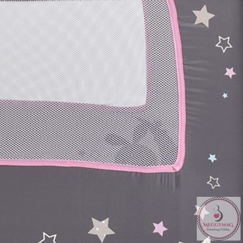 MONI Sleepy összecsukható luxus utazóágy 2 szint+pelenkázó+ játék pink