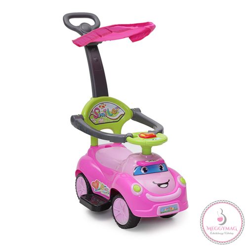 MONI Smile beülős autó tolókarral napfénytetővel pink