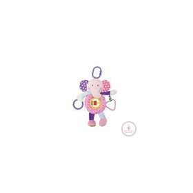 Lorelli Toys Plüss csörgőjáték - pink elefánt