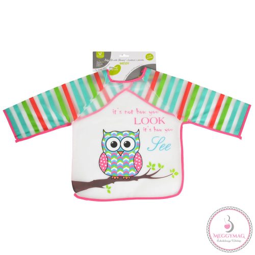 BIB előke hosszú ujjas Messy PINK