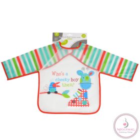 BIB előke hosszú ujjas Messy PIROS