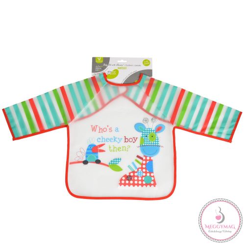BIB előke hosszú ujjas Messy PIROS
