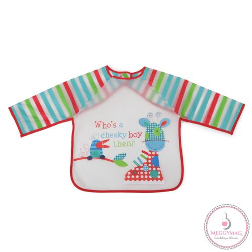 BIB előke hosszú ujjas Messy PIROS