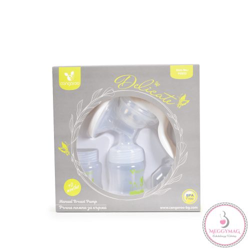 Cangaroo Delicate mauális mellszívó 2 cumisüveggel fehér