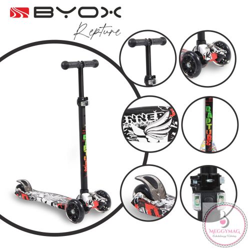 BYOX Rapture roller elöl dupla kerekes fekete