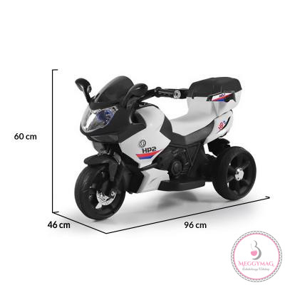 BO HP2 /3kerekű akkumulátoros elektromos motor 6V FEHÉR/FEKETE