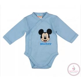 Disney Mickey elöl patentos hosszú ujjú baba body 44-es
