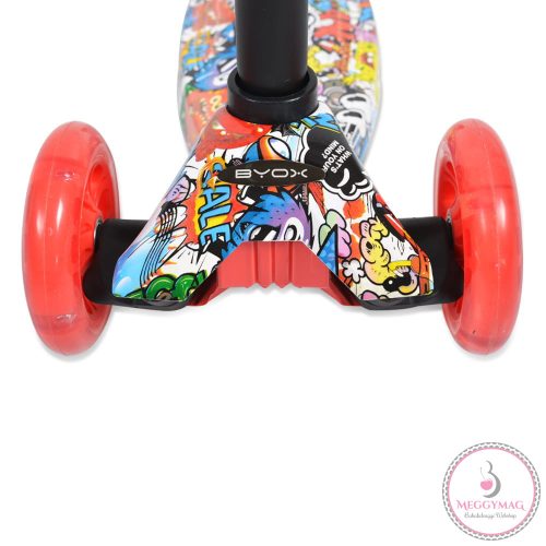 BYOX Rapture roller elöl dupla kerekes piros