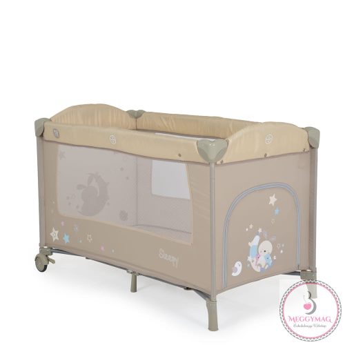 MONI Sleepy összecsukható luxus babaágy 2 szint bézs