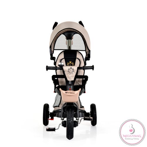 BYOX Flexy lux tricikli szülőkaros bézs